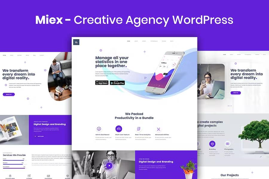MIEX – CREATIVE AGENCY WORDPRESS